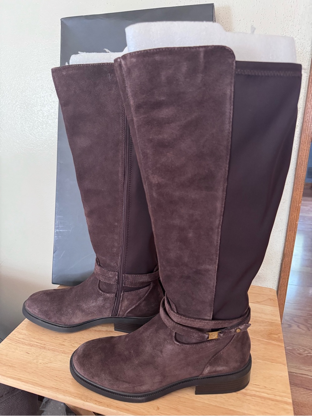 Vince Camuto Amabel Tall  Suede Boots - Dark Brown 9W